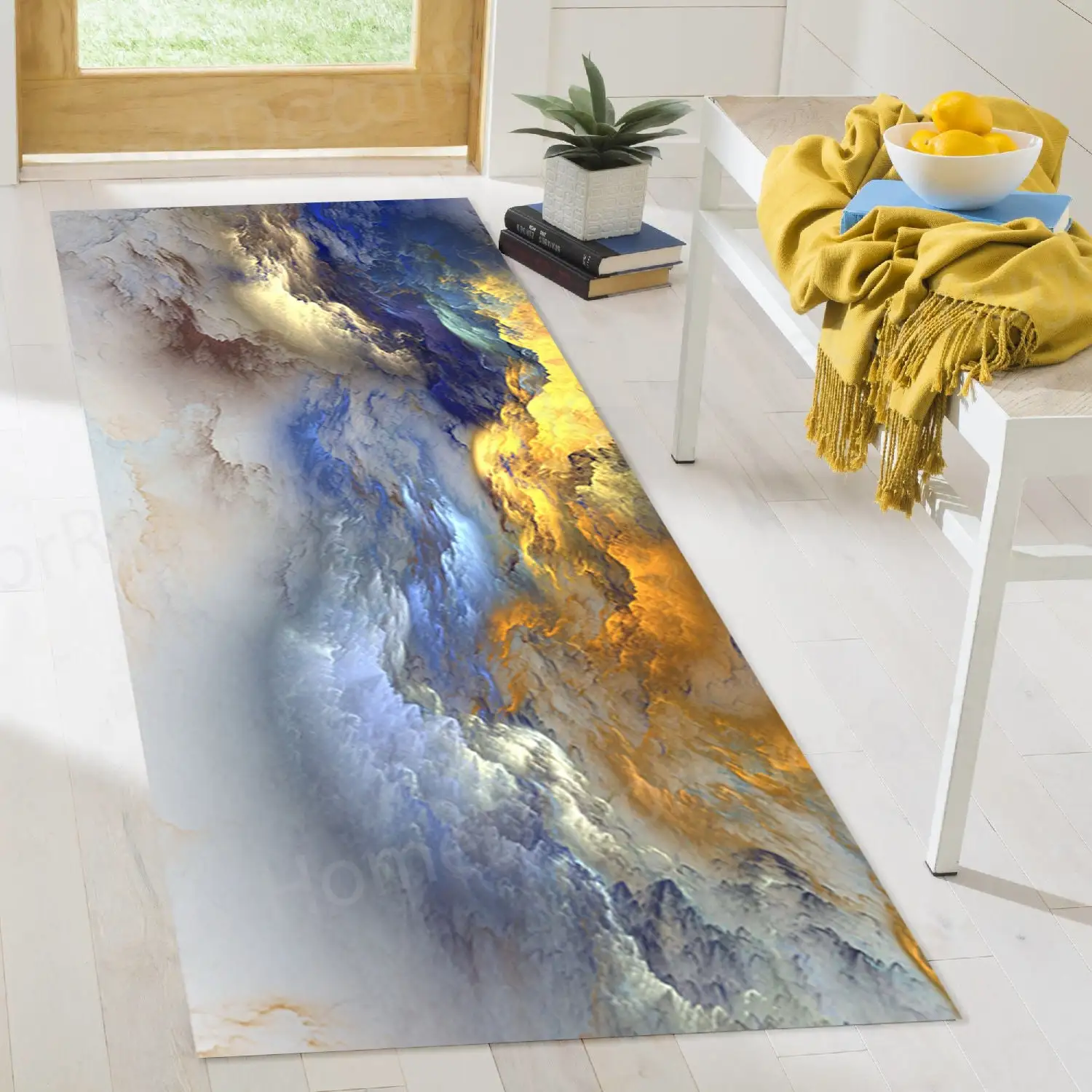 Printed Rug - Contemporary Design for Home Decor and Nursery,Chenille Rug